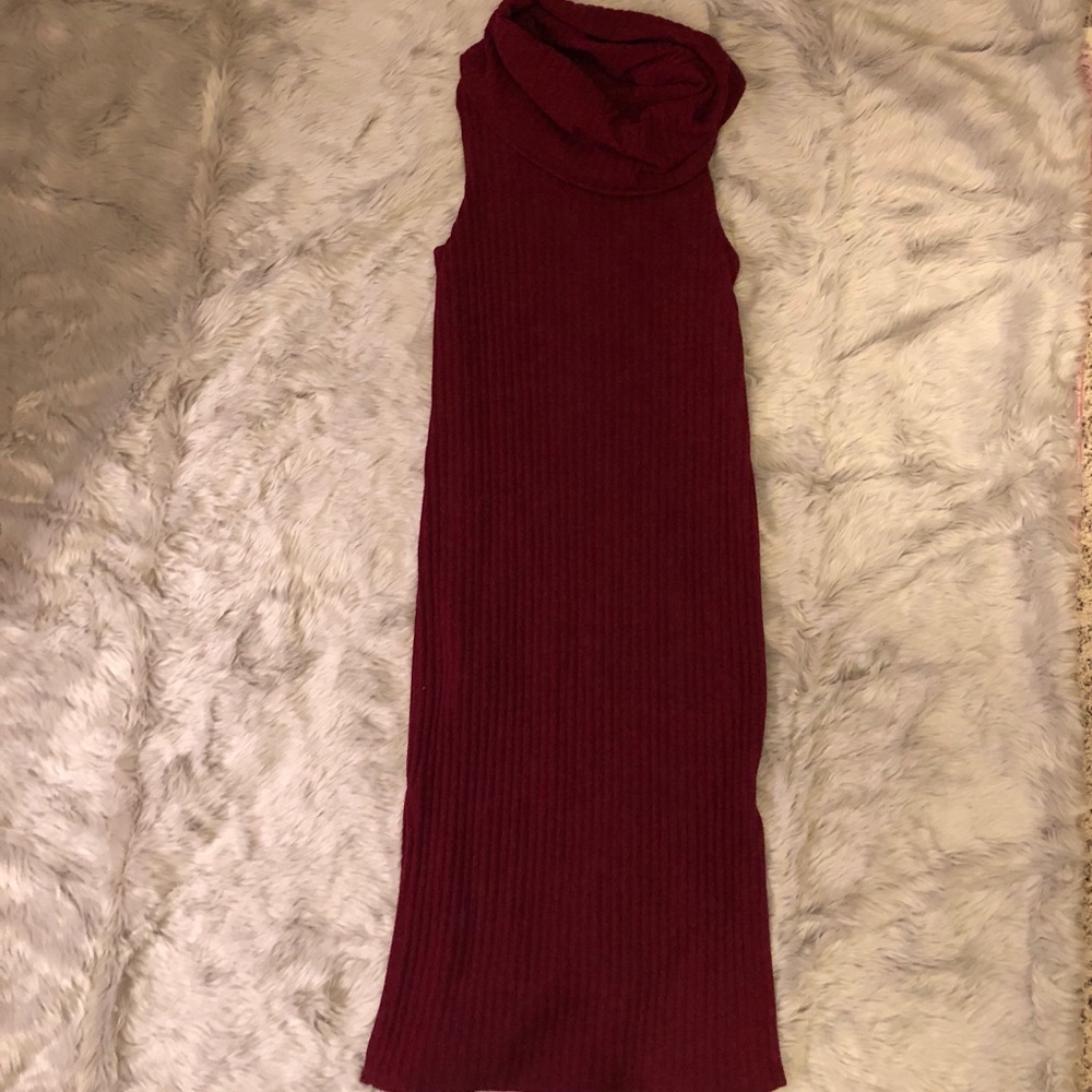 Francesca’s cowl neck sweater dress